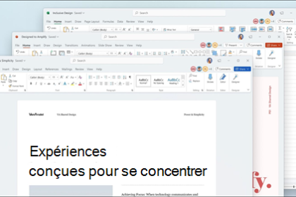 Interface officielle de Word, Excel et PowerPoint dans Office 2021