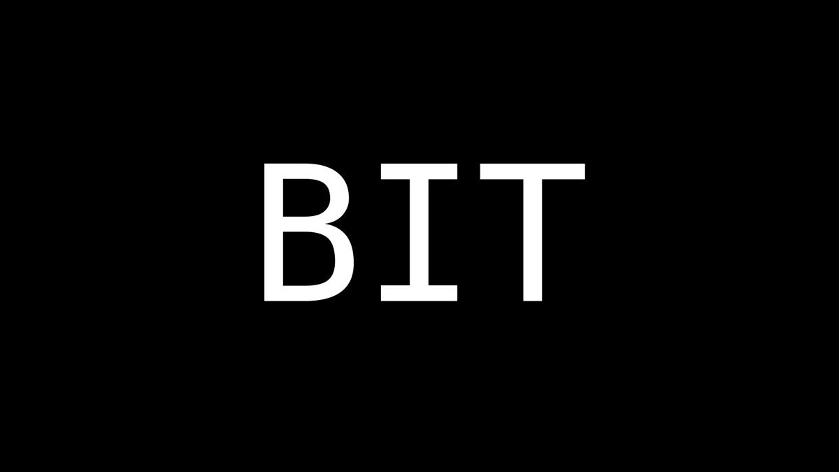 Icône noire de Bitchat avec les lettres BIT en blanc