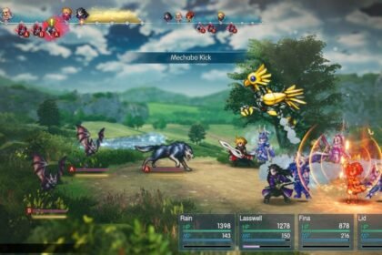 Capture officielle du combat au tour par tour de Final Fantasy Resonance en HD-2D