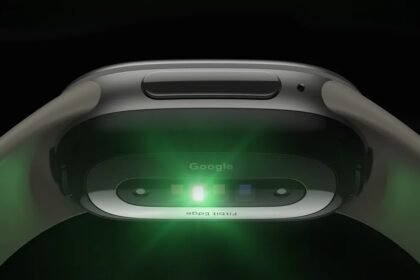 Vue des capteurs et du boîtier du bracelet Google Fitbit Edge