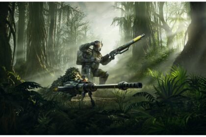 Helldivers 2 Scope of Authority, un soldat camouflé dans une forêt