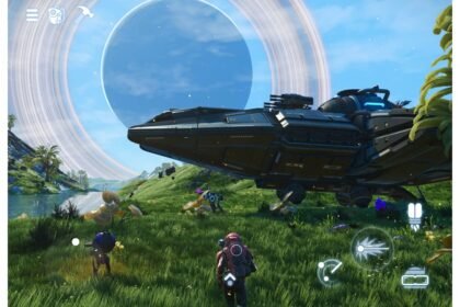 Capture de No Man’s Sky sur iPad avec les commandes tactiles