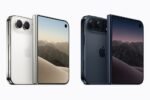 iPhone Duo pliable dans ses finitions blanc stellaire et ciel nocturne