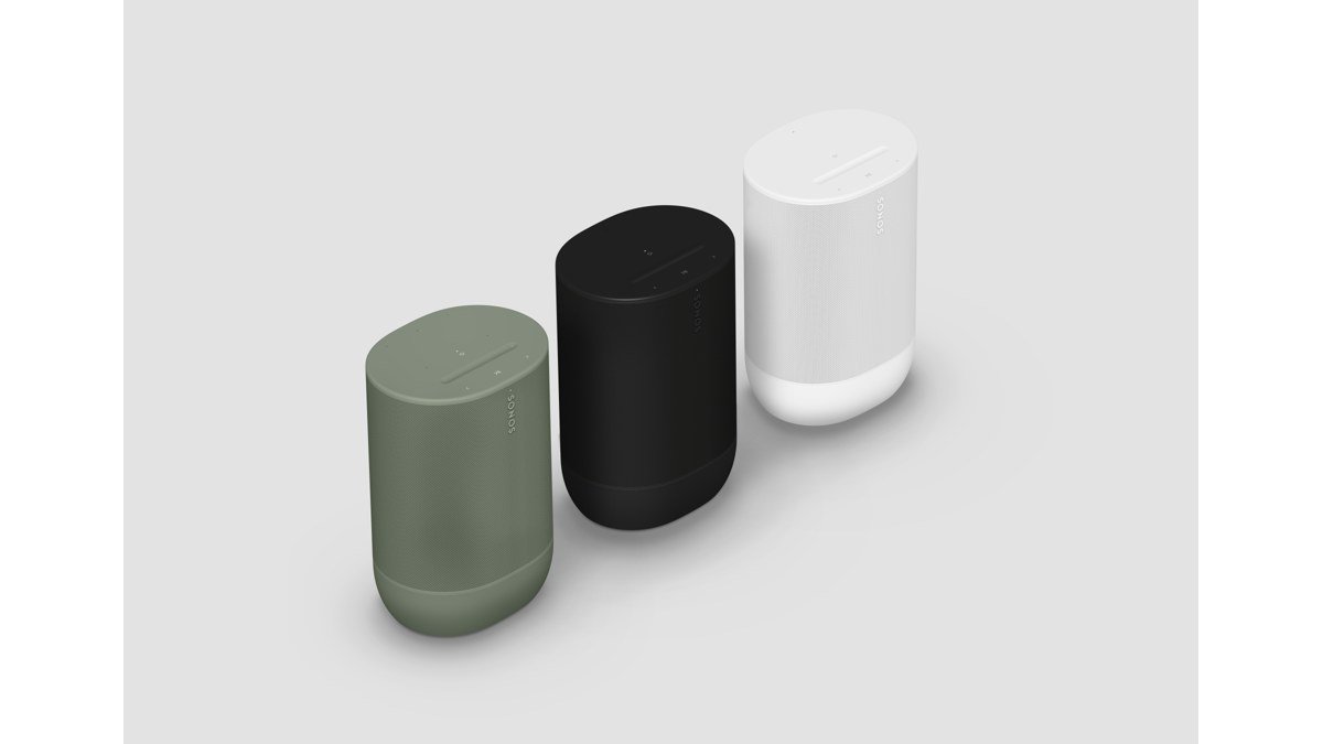 Les enceintes Sonos Move 2 dans leurs trois coloris